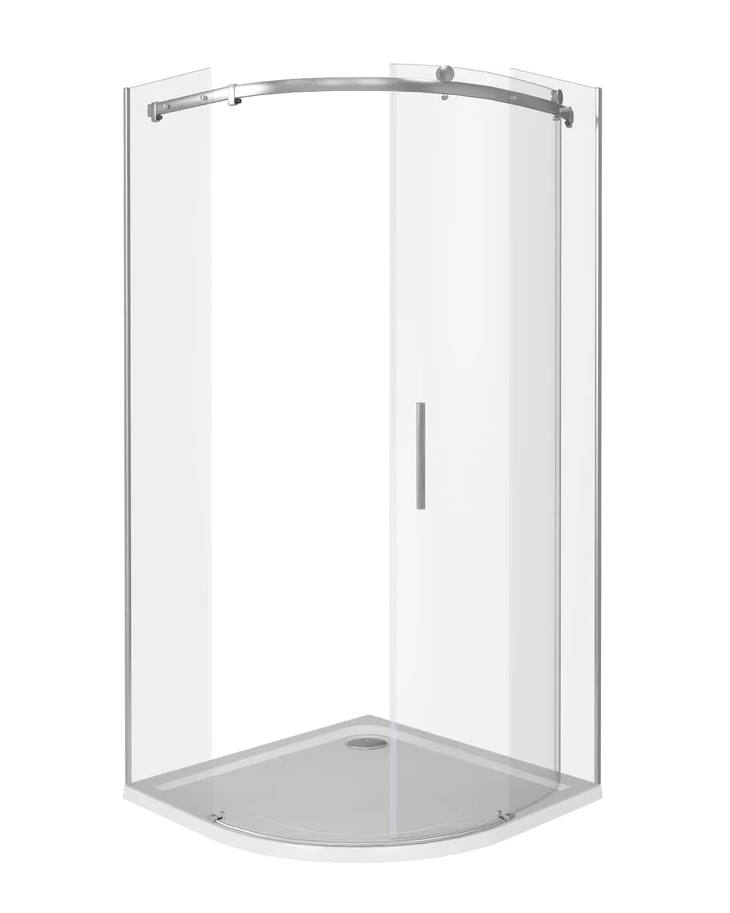 Душ.ограждение GOOD DOOR ALTAIR R-100 C-CH Радиусное, стекло Прозрачное 8мм (без поддона и автослива