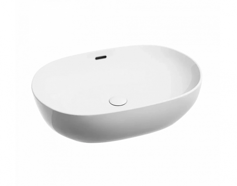 Умывальник чаша накладная овальная со сливом переливом CN6064 Element 610*420*155мм