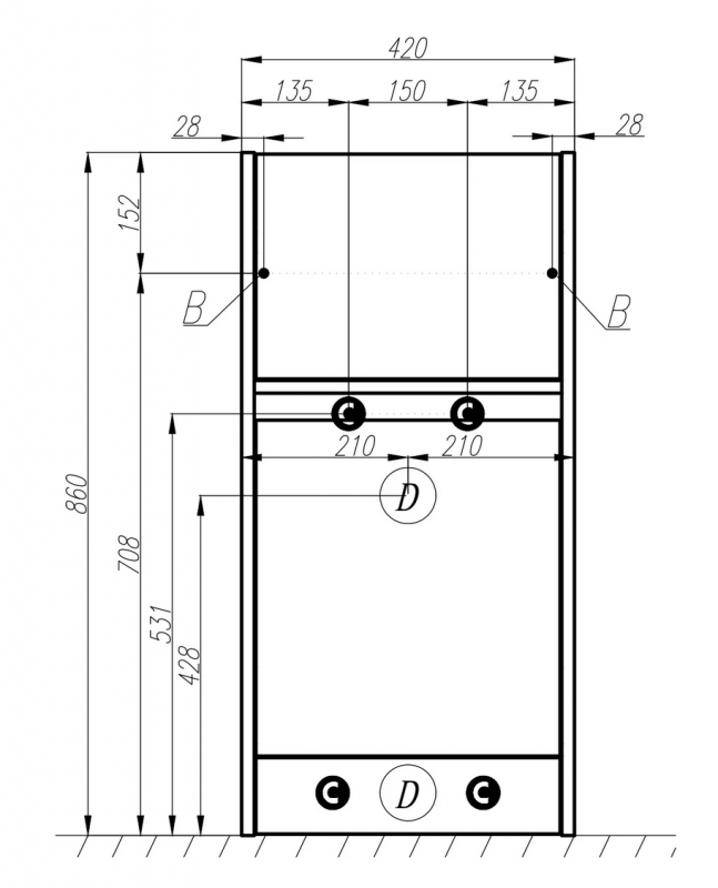Тумба-умывальник Лондри 40/ 1A72833KLH01L Раковина Лондри 105 левая, бел.1A236001LH010