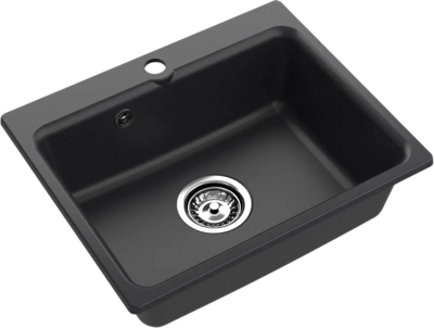 Мойка SANTREK AQUA Verto SAV52 1 чаша 520*430 мм (черный) (+сифон)