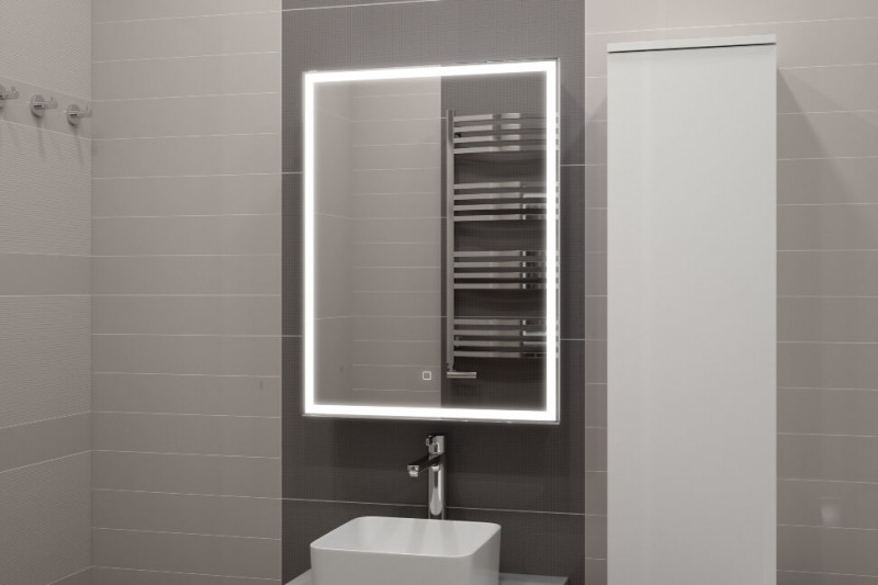 Зеркало-шкаф "Allure LED" 600х800 правый с розеткой МВК005