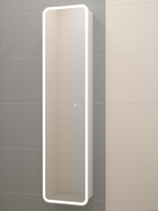 Зеркало-пенал "Lorenzo LED" 400х1600 с розеткой МВК009