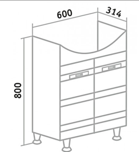 Тумба Турин 65 (ум-к Элегант 65)