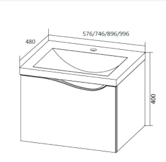 Тумба Этюд 58 П 1 в.я. Белый глянец