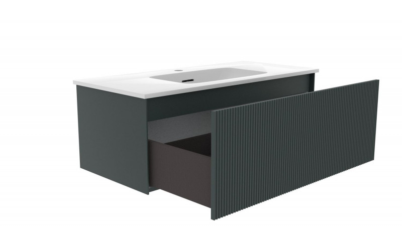 Тумба под раковину La Fenice Terra Blugrigio 100 см синяя матовая