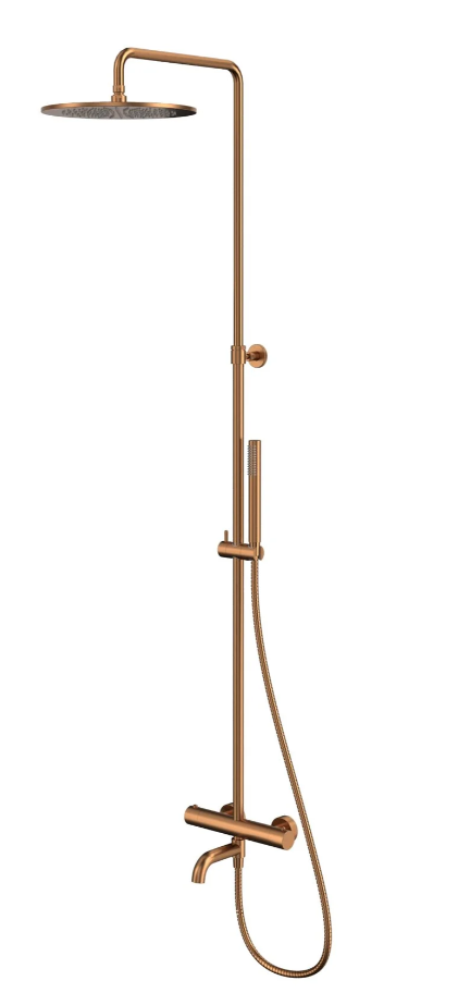 Душевая стойка для ванны термостат WHITECROSS Y Y1234CPB (Медь брашированная)