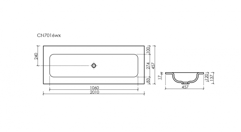 Раковина Ceramica nova Element CN7016wx