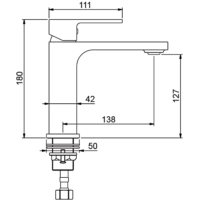 Смеситель д/раковины (хром) *8 G1083
