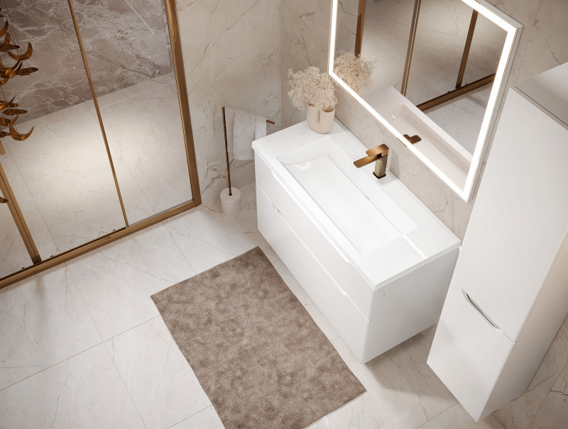 Тумба Puro 100 подвесная Белый