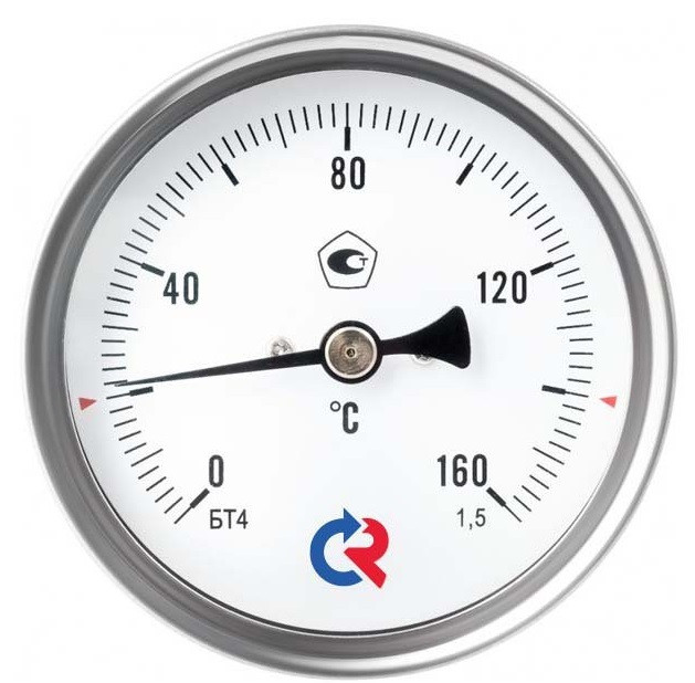 Термометр биметал D63 L100мм/лат.0-150гр осевой