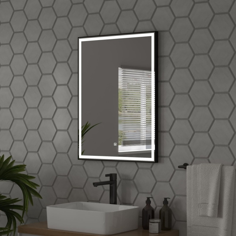 Зеркало Strong Black Led 700х1000 ЗЛП136