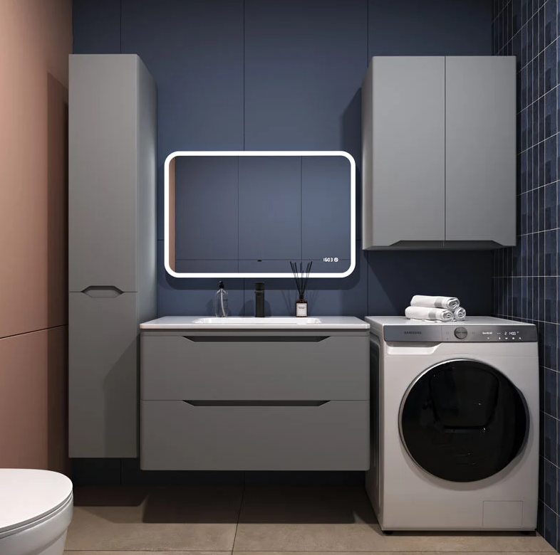 Тумба под раковину без столешницы Style Line Марелла 70 подвесная, антискрейтч, серая