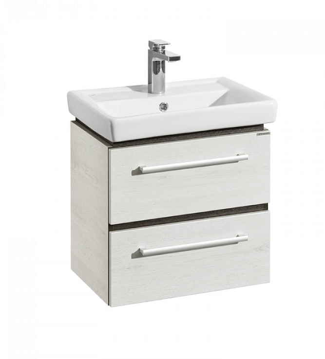 Тумба под раковину AQUATON РОНДА 55 подвесная, дуб светлый (1A207601RSC20)