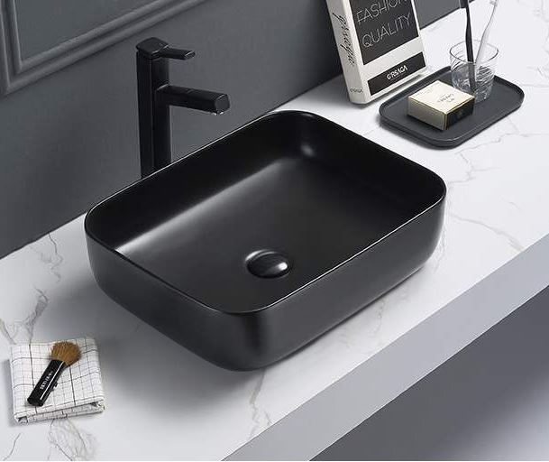 Раковина для ванной CeramaLux 2105 черная матовая