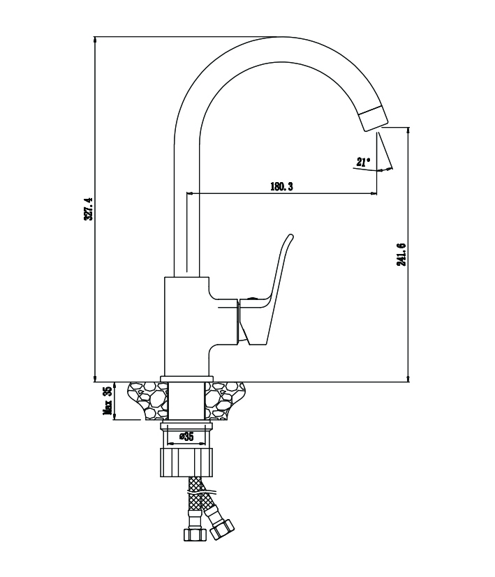 Смеситель д/кухни PLAZA