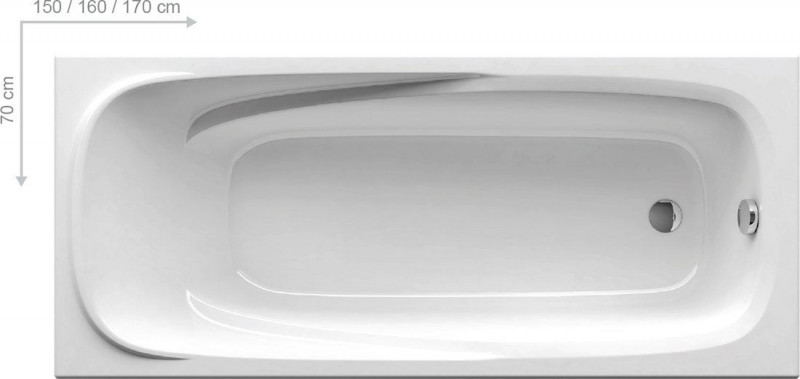 Акриловая ванна Ravak VANDA II 160x70 белая