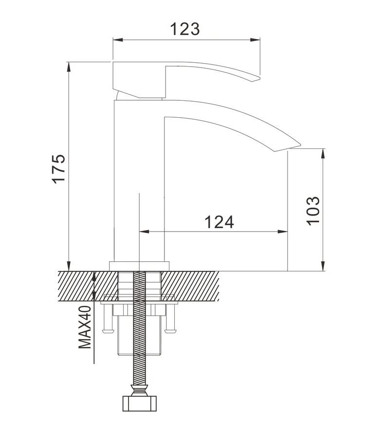 Смеситель для раковины Rose R1501T