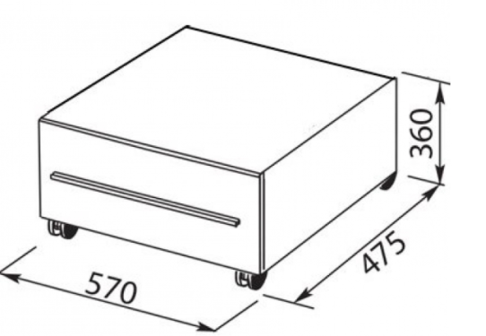 Тумба Верона 75 подкатная цв.черный (175398)