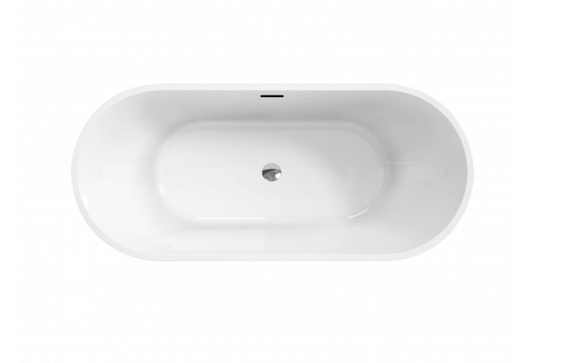 Акриловая ванна отдельност овал в компл слив-пер хр Бел UNO BelBagno (BB701-1600-730-K (335136)