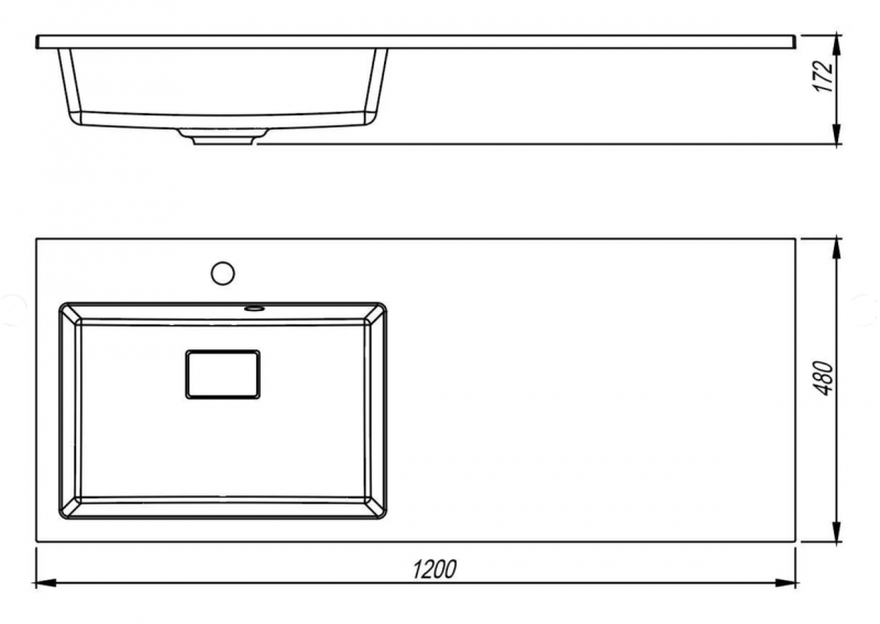 Раковина над стиральной машиной Uperwood Classic Quartz RCosmos120LJ жасмин