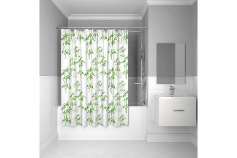 Штора для ванной комнаты, 200*200 см, полиэстер, bamboo leaf, IDDIS, SCID010P