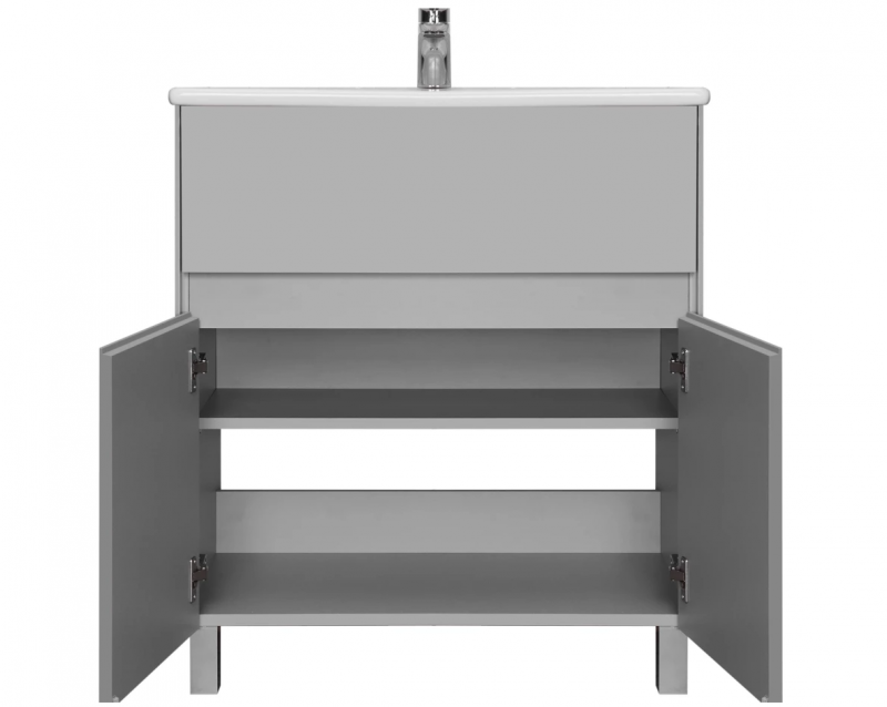 Тумба с раковиной туманный серый 75 см Акватон Форест 1A2783K0FR4D0